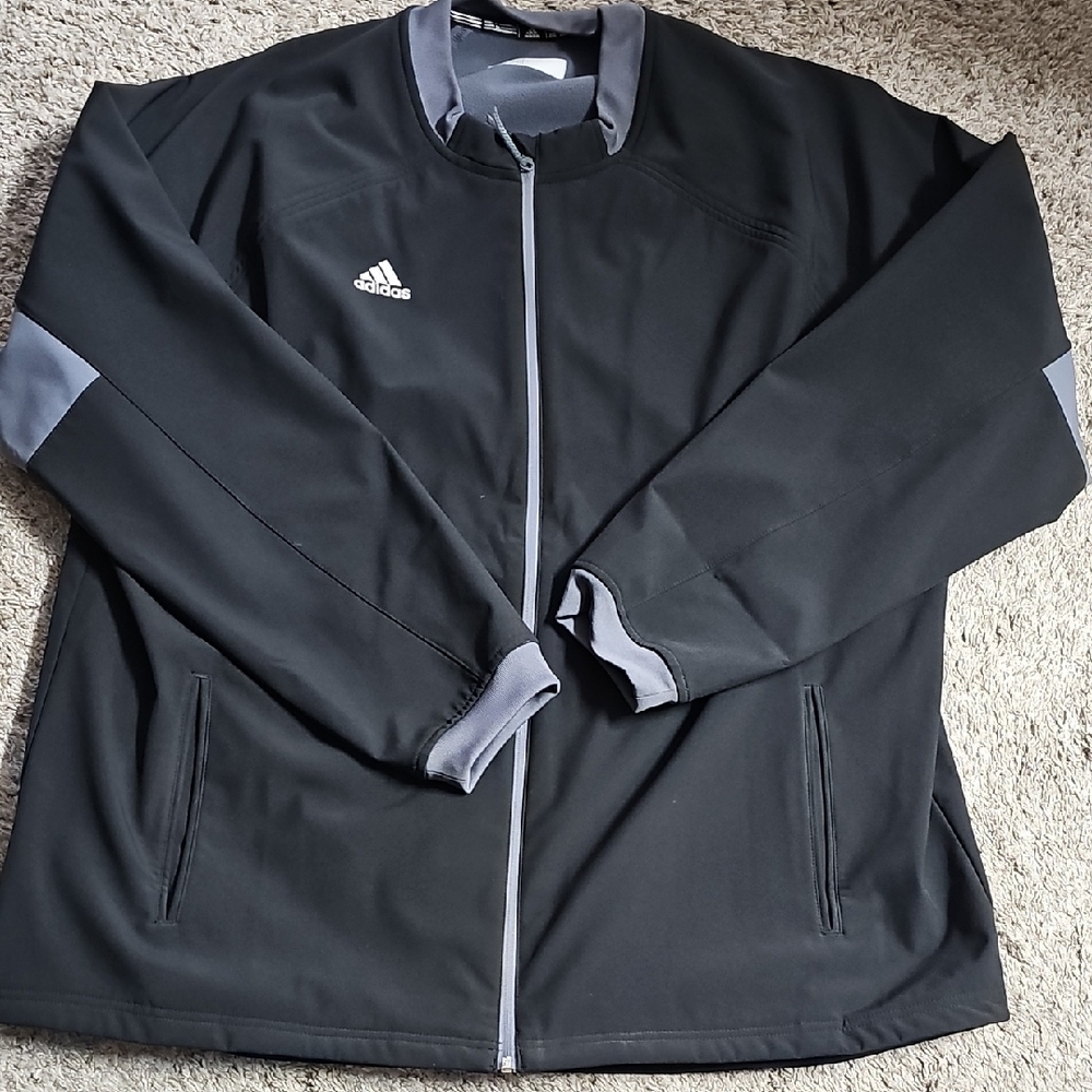 Adidas Men's Black and Gray Jacket New without Tags! NEVER WORN